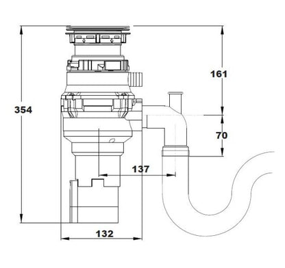 Reginox RD 50 Kitchen Sink Waste disposal