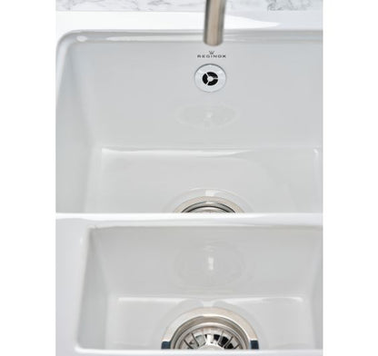 Reginox RL501CWII White Ceramic 1.5 bowl reversible kitchen sink