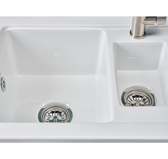 Reginox RL501CWII White Ceramic 1.5 bowl reversible kitchen sink