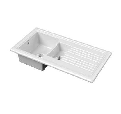 Reginox RL301CWII White Ceramic 1.5 bowl reversible kitchen sink