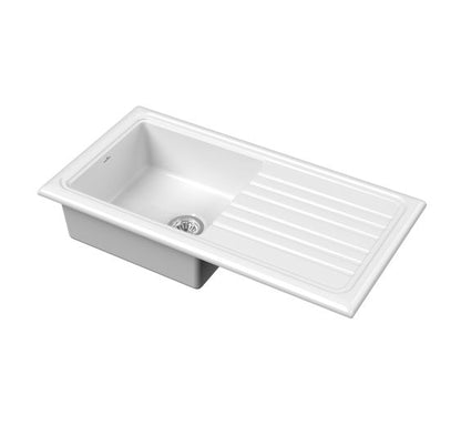Reginox RL304CWII White Ceramic 1 bowl reversible kitchen sink