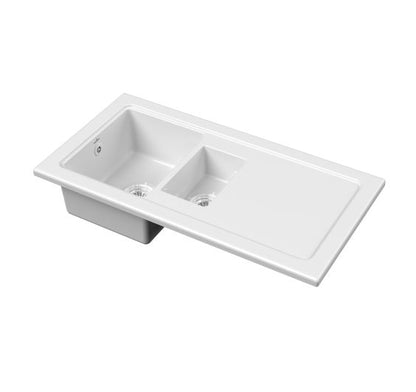 Reginox RL501CWII White Ceramic 1.5 bowl reversible kitchen sink