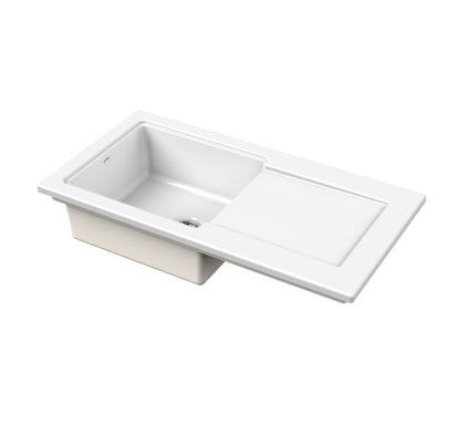 Reginox RL504CWII White Ceramic 1 bowl reversible kitchen sink