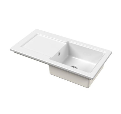 Reginox RL504CWII White Ceramic 1 bowl reversible kitchen sink