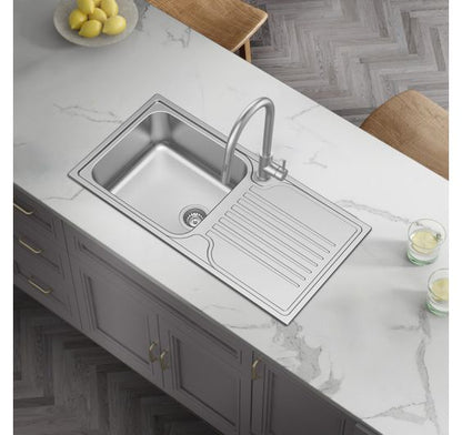 Reginox SENATOR 10 Single bowl inset SS kitchen sink 1000x500mm