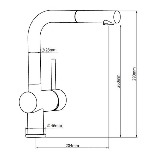 Reginox Sonoran CH Pull-out Kitchen mixer tap Chrome