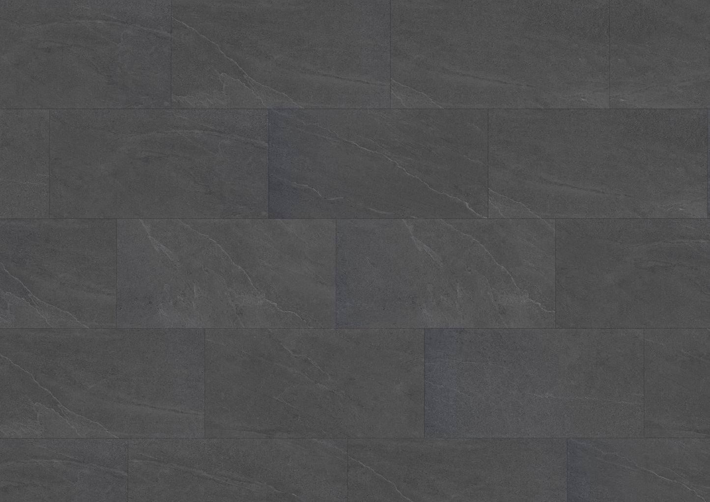 LVT Flooring Charcoal Slate - Lignum Core Tile - Pack Size: 2.23m²