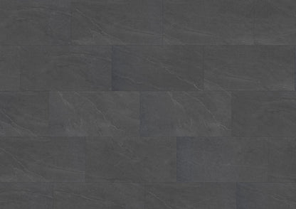 LVT Flooring Charcoal Slate - Lignum Core Tile - Pack Size: 2.23m²