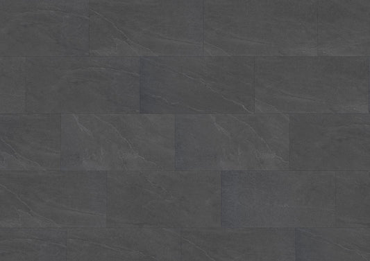 LVT Flooring Charcoal Slate - Lignum Core Tile - Pack Size: 2.23m²
