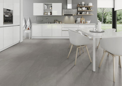 LVT Flooring Light Grey Slate -  Lignum Core Tile - Pack Size: 2.23m²