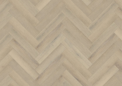 LVT Flooring Lignum Core Seashell Oak Herringbone - Pack Size: 2.23m²