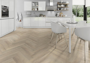 Lignum Core Seashell Oak Herringbone - Pack Size:2.23m²