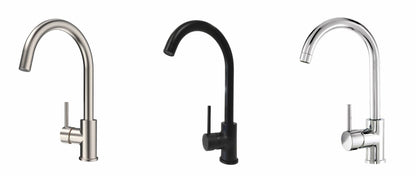 Sestri Single Lever Kitchen Mixer Tap Chrome/Black/Brushed Nickel