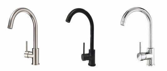 Sestri Single Lever Kitchen Mixer Tap Chrome/Black/Brushed Nickel