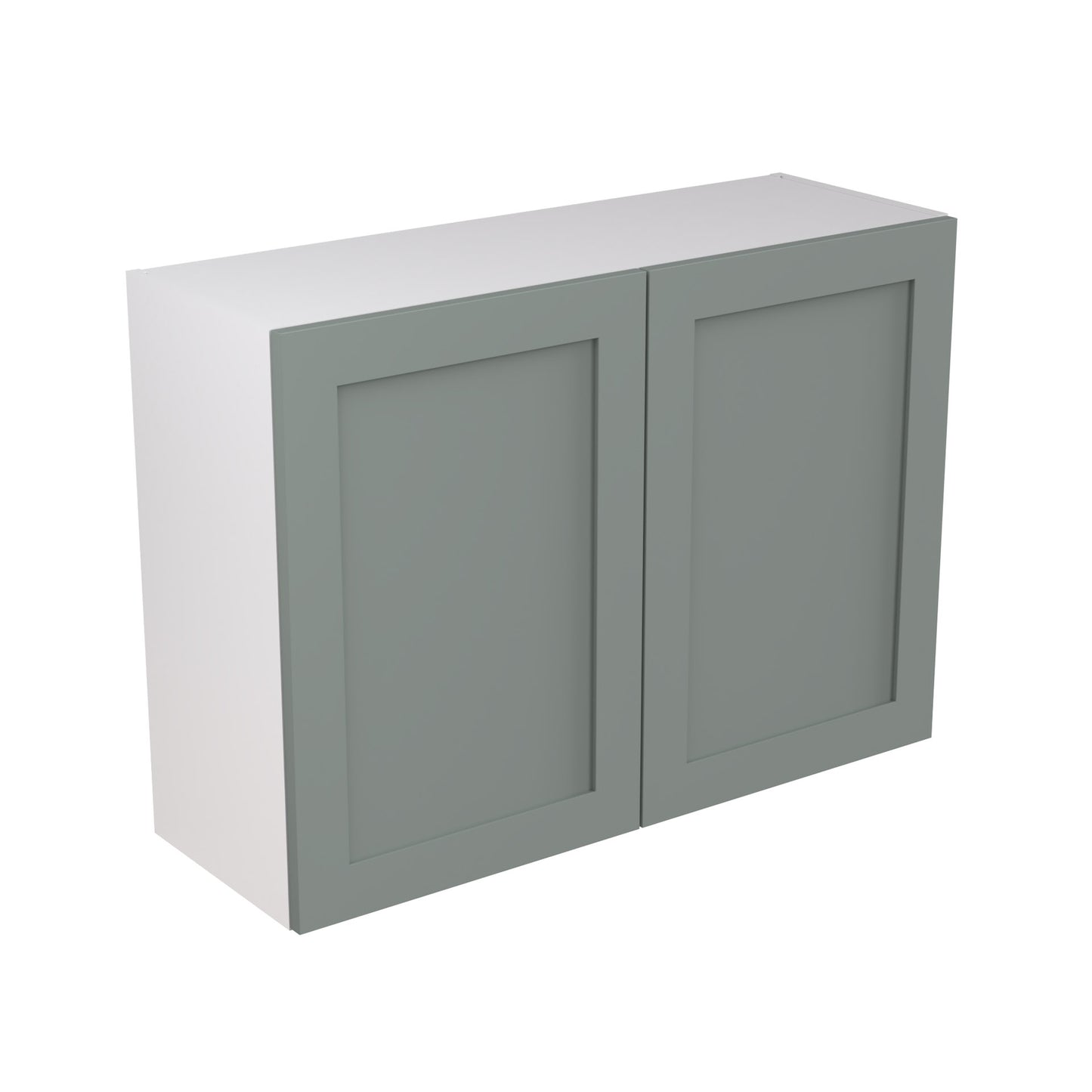 Shaker UltraMatt Sage Green Wall Kitchen Cabinets with UNICLIC Technology, Flat packed