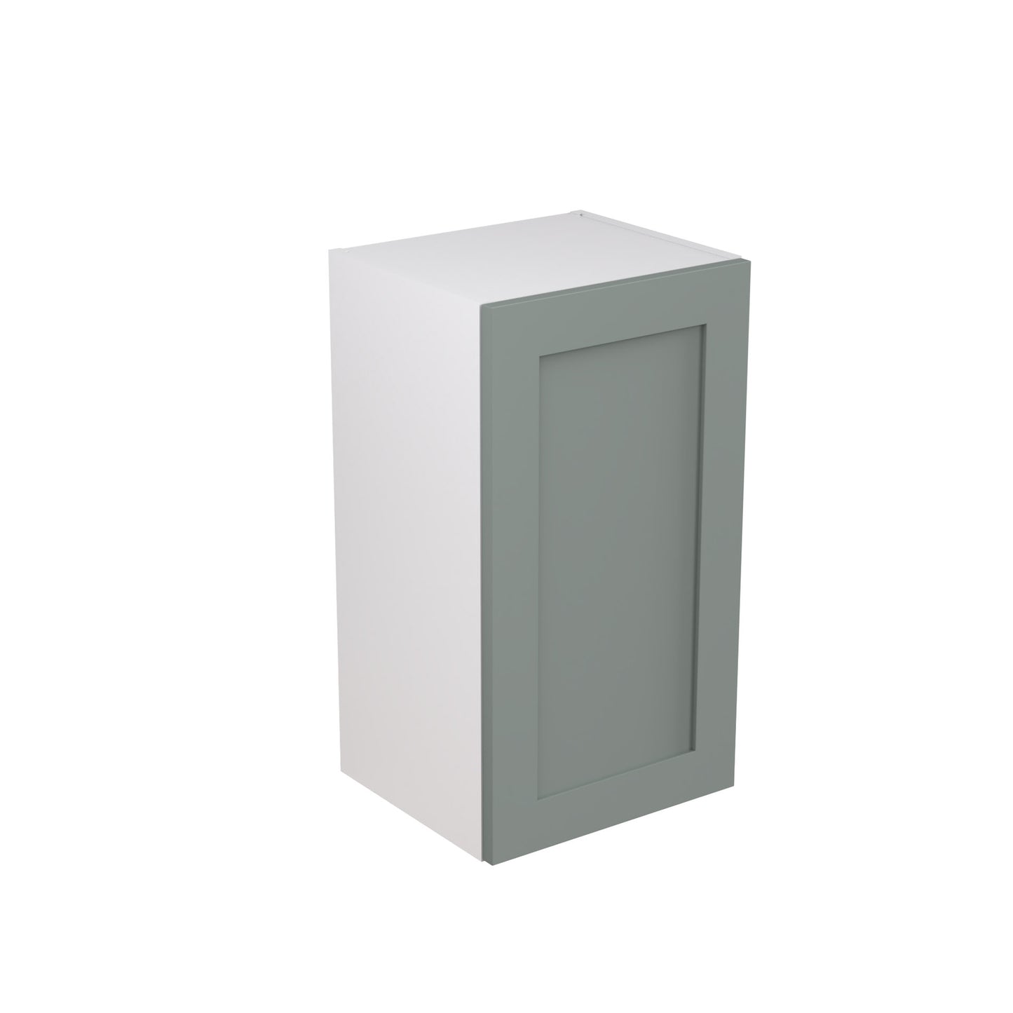 Shaker UltraMatt Sage Green Wall Kitchen Cabinets with UNICLIC Technology, Flat packed