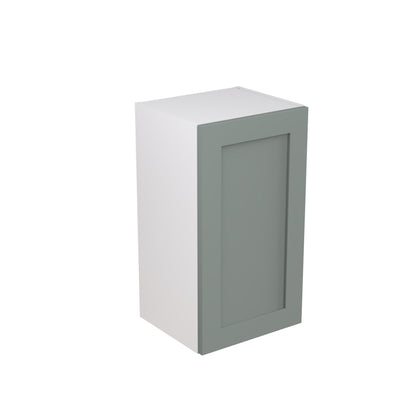 Shaker UltraMatt Sage Green Wall Kitchen Cabinets with UNICLIC Technology, Flat packed