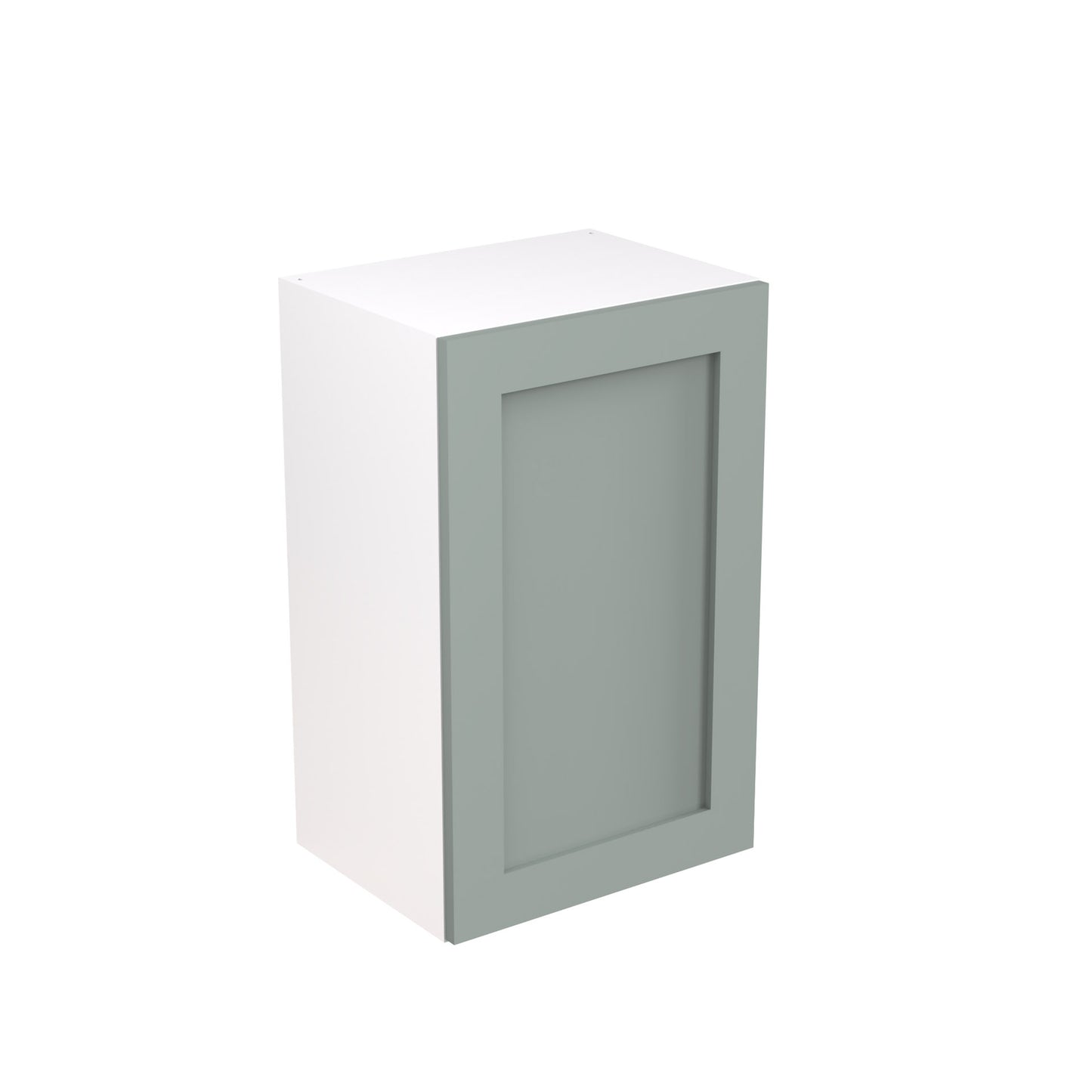 Shaker UltraMatt Sage Green Wall Kitchen Cabinets with UNICLIC Technology, Flat packed