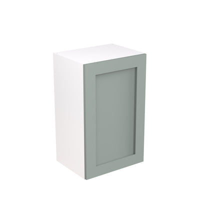Shaker UltraMatt Sage Green Wall Kitchen Cabinets with UNICLIC Technology, Flat packed