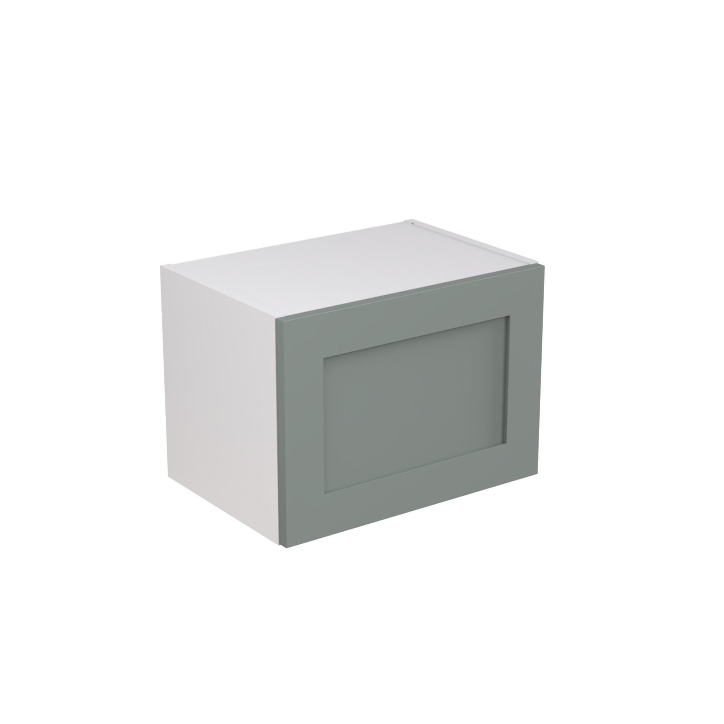 Shaker UltraMatt Sage Green Wall Kitchen Cabinets with UNICLIC Technology, Flat packed