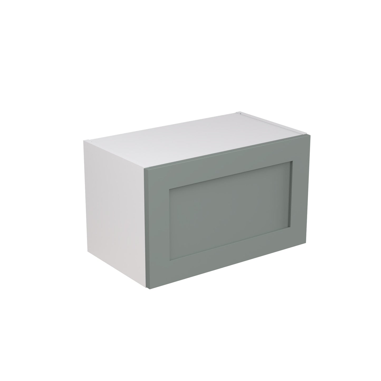 Shaker UltraMatt Sage Green Wall Kitchen Cabinets with UNICLIC Technology, Flat packed