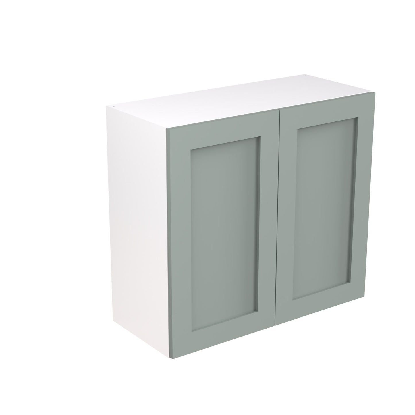 Shaker UltraMatt Sage Green Wall Kitchen Cabinets with UNICLIC Technology, Flat packed