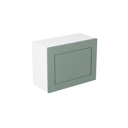 Shaker UltraMatt Sage Green Wall Kitchen Cabinets with UNICLIC Technology, Flat packed