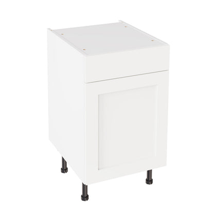 Shaker UltraMatt White Base Kitchen Cabinets with UNICLIC Technology, Flat packed