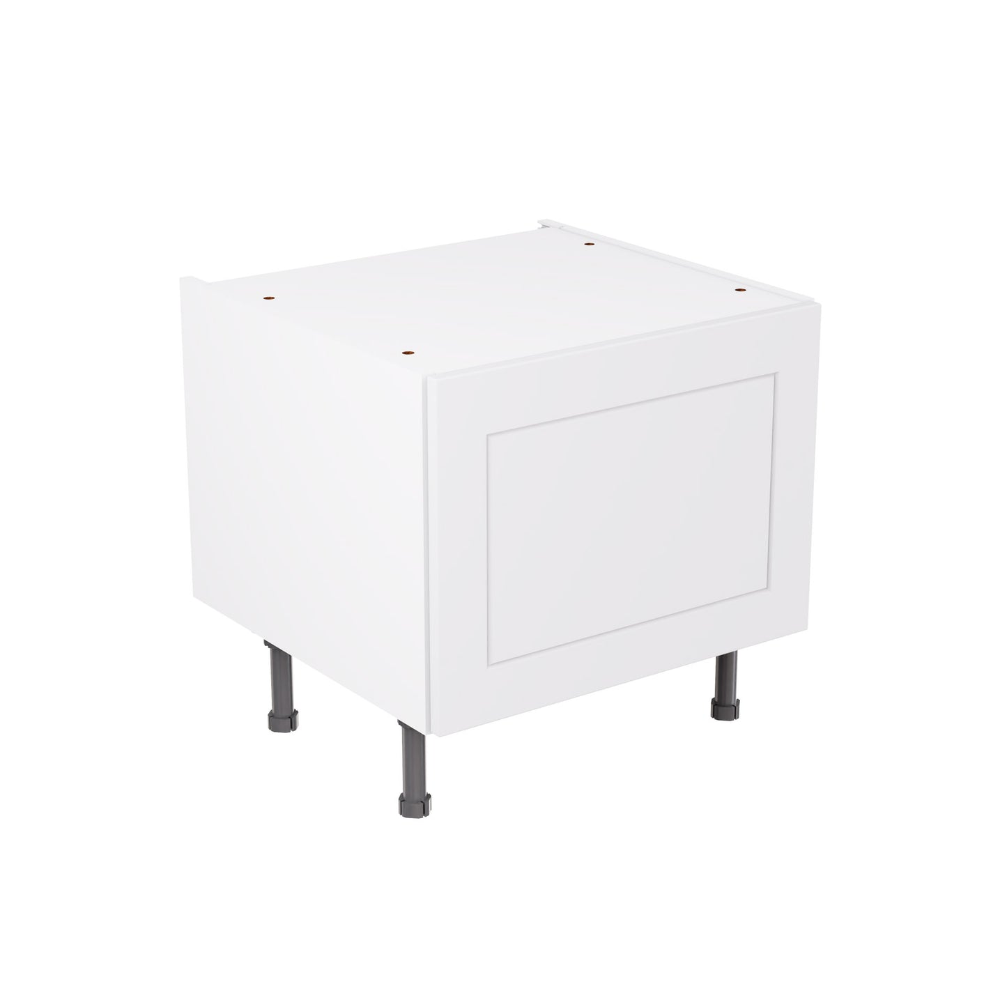Shaker UltraMatt White Base Kitchen Cabinets with UNICLIC Technology, Flat packed