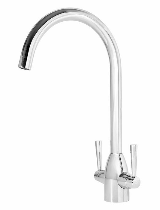 Siena Twin Lever Kitchen Mixer Tap