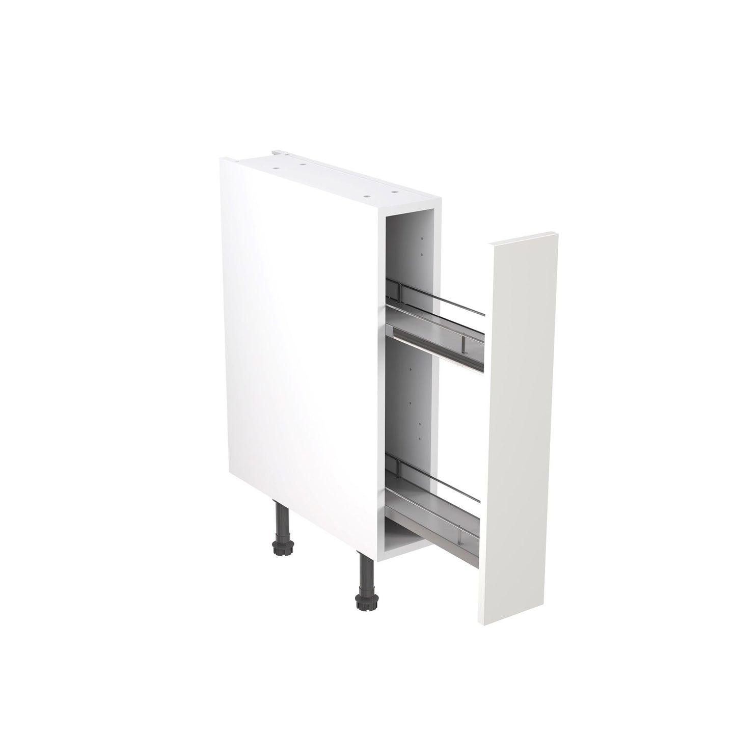 Shaker UltraMatt White Base Kitchen Cabinets with UNICLIC Technology, Flat packed