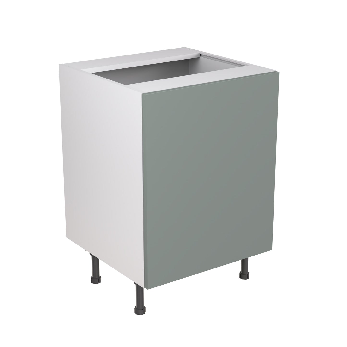 Slab SuperMatt Agave Green Base Kitchen Cabinets with UNICLIC Technology, Flat packed