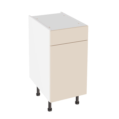 Slab Super Gloss Cashmere Base Kitchen Cabinets with UNICLIC Technology, Flat packed