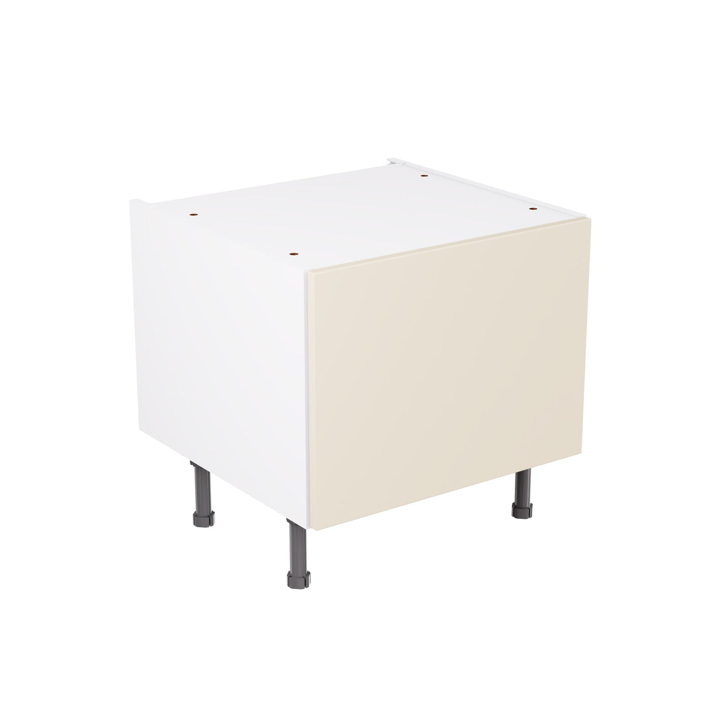 Slab Super Gloss Cashmere Base Kitchen Cabinets with UNICLIC Technology, Flat packed