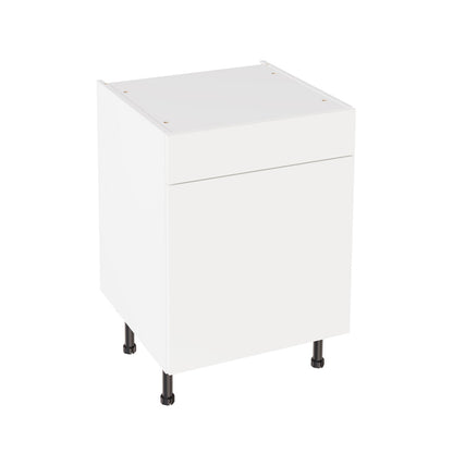 Slab Super Gloss White Base Kitchen Cabinets with UNICLIC Technology, Flat packed