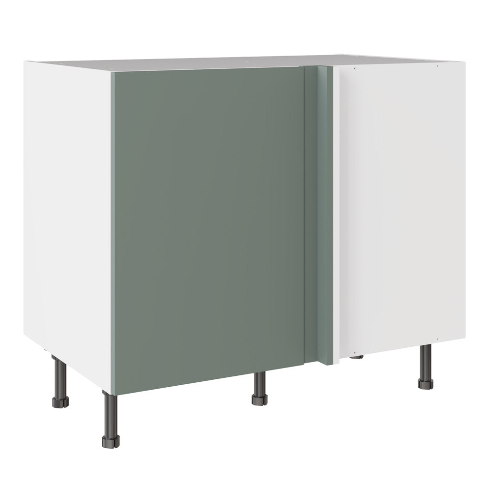 Slab SuperMatt Agave Green Base Kitchen Cabinets with UNICLIC Technology, Flat packed