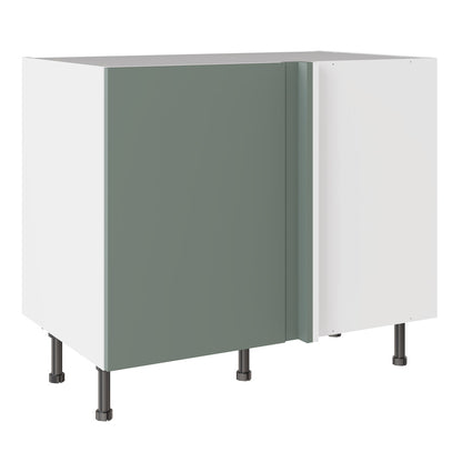 Slab SuperMatt Agave Green Base Kitchen Cabinets with UNICLIC Technology, Flat packed