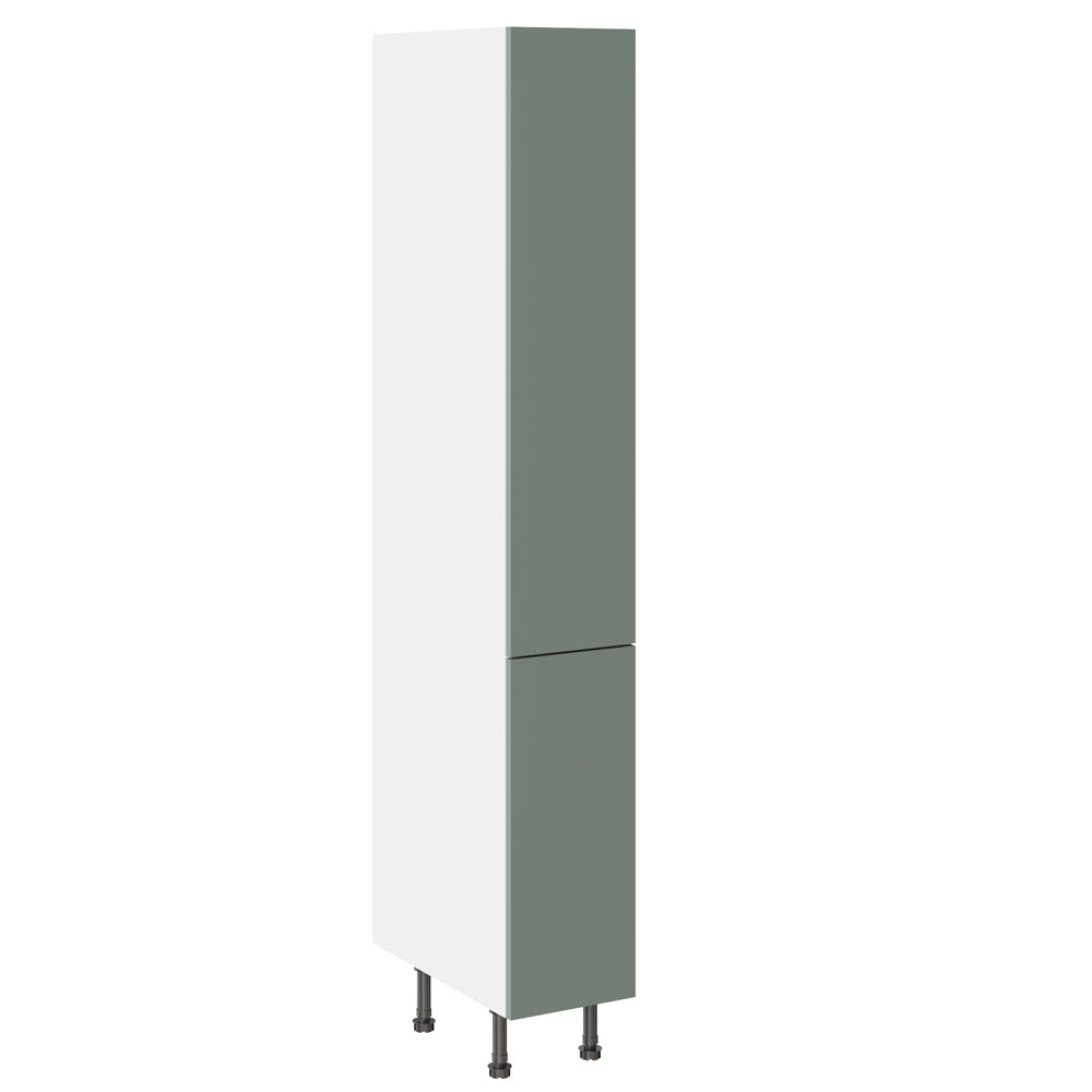 Slab SuperMatt Agave Green Base Kitchen Cabinets with UNICLIC Technology, Flat packed