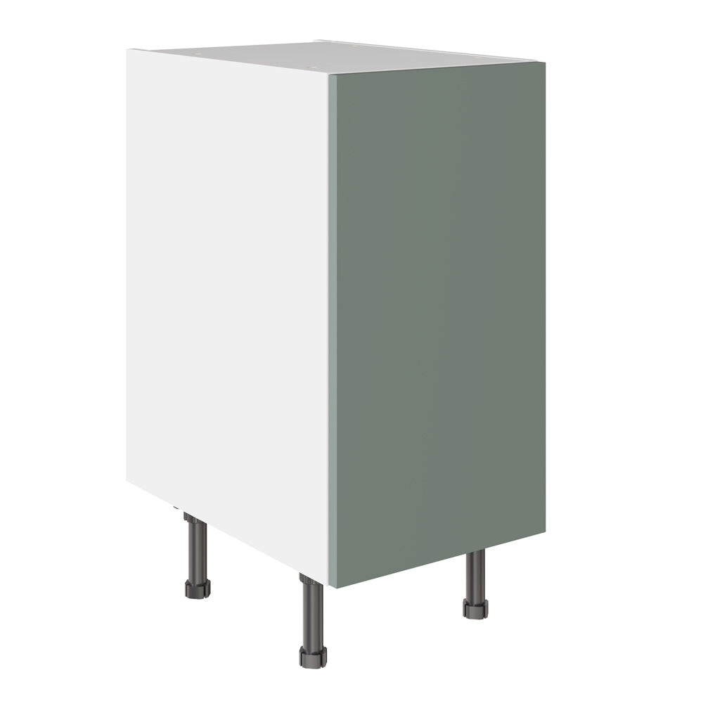 Slab SuperMatt Agave Green Base Kitchen Cabinets with UNICLIC Technology, Flat packed