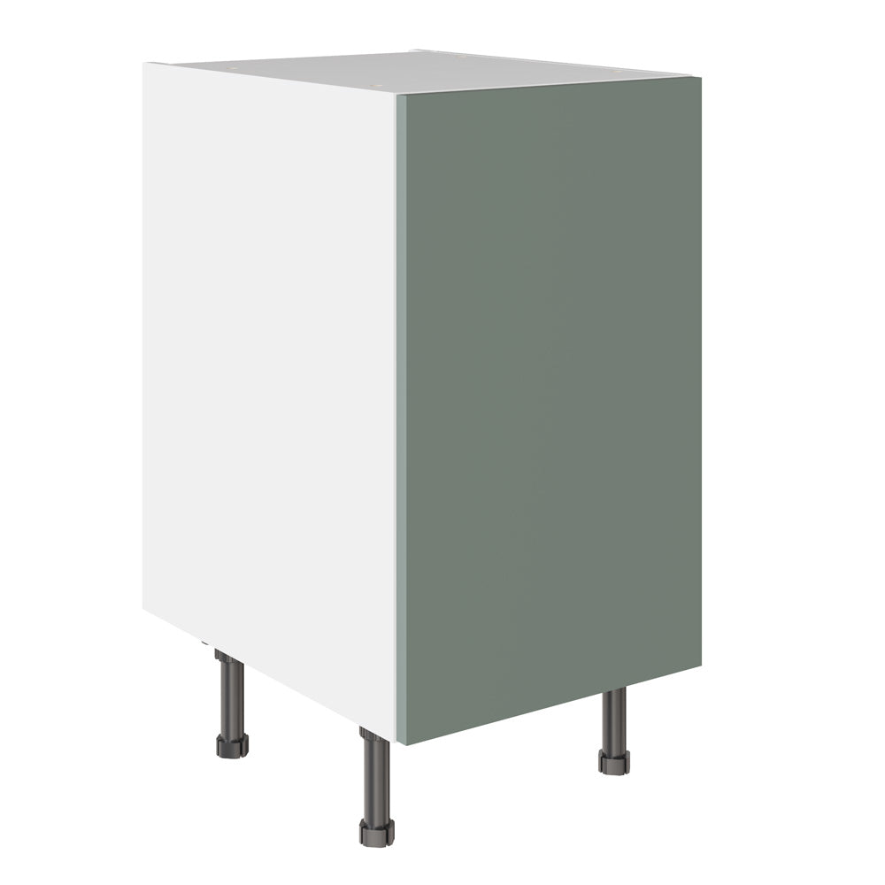 Slab SuperMatt Agave Green Base Kitchen Cabinets with UNICLIC Technology, Flat packed