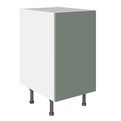 Slab SuperMatt Agave Green Base Kitchen Cabinets with UNICLIC Technology, Flat packed