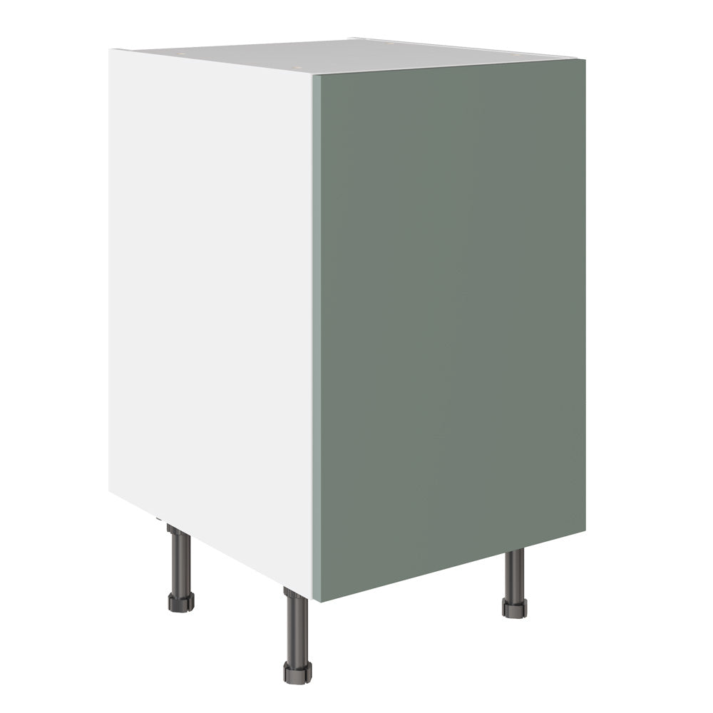 Slab SuperMatt Agave Green Base Kitchen Cabinets with UNICLIC Technology, Flat packed