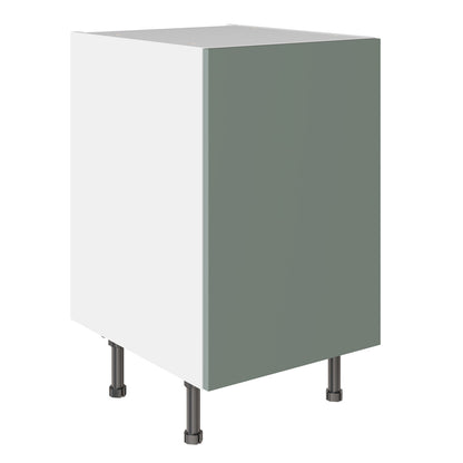 Slab SuperMatt Agave Green Base Kitchen Cabinets with UNICLIC Technology, Flat packed