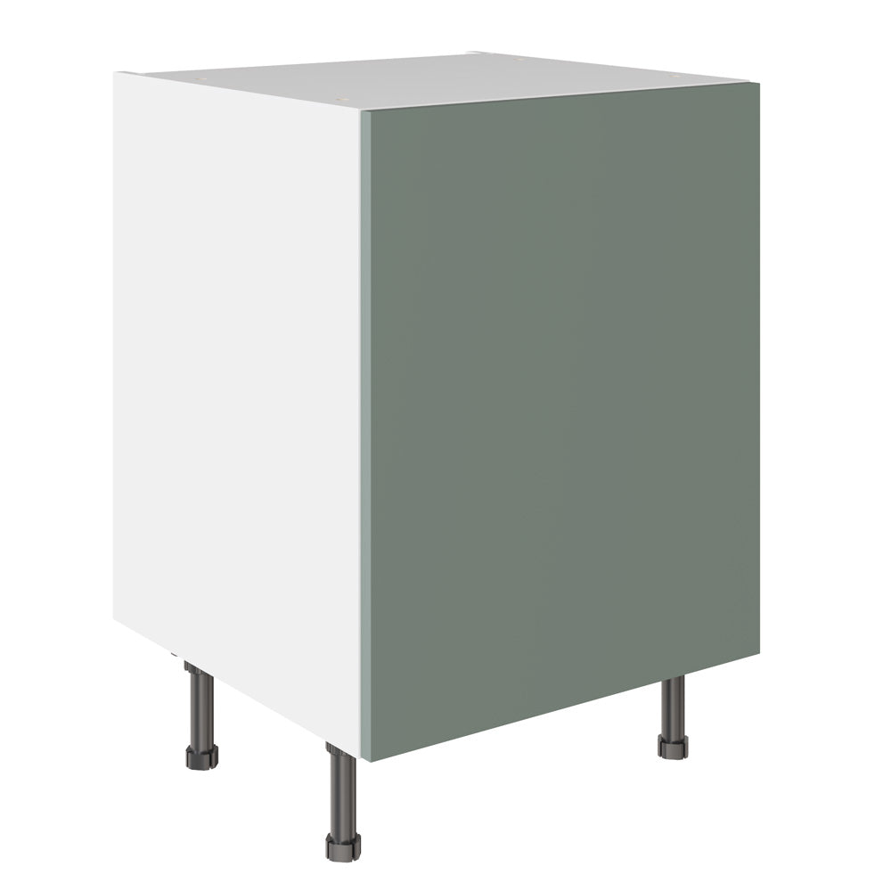 Slab SuperMatt Agave Green Base Kitchen Cabinets with UNICLIC Technology, Flat packed
