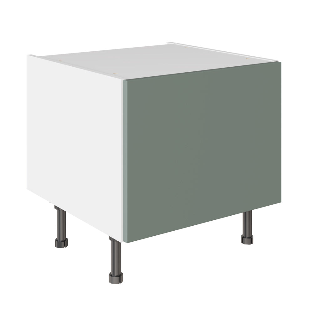 Slab SuperMatt Agave Green Base Kitchen Cabinets with UNICLIC Technology, Flat packed