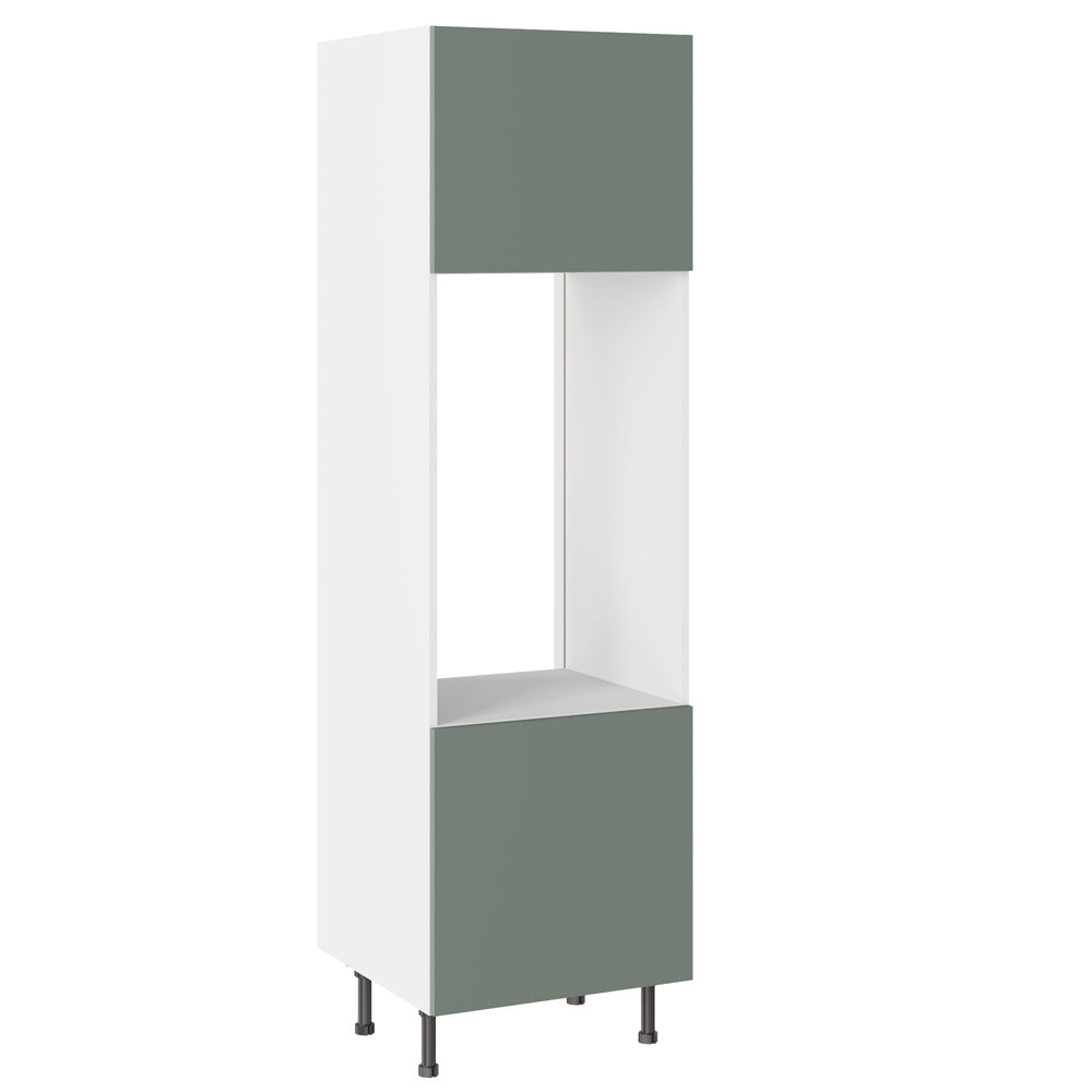 Slab SuperMatt Agave Green Base Kitchen Cabinets with UNICLIC Technology, Flat packed