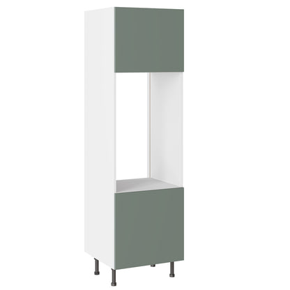 Slab SuperMatt Agave Green Base Kitchen Cabinets with UNICLIC Technology, Flat packed