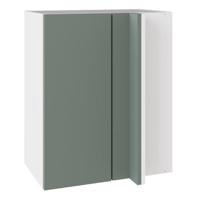 True Handleless SuperMatt Agave Green Kitchen Wall Cabinets with UNICLIC Technology, Flat packed