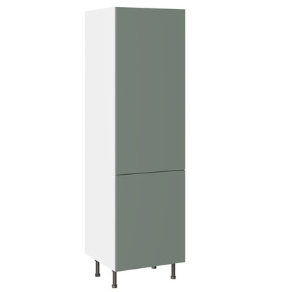 Slab SuperMatt Agave Green Base Kitchen Cabinets with UNICLIC Technology, Flat packed