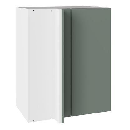 True Handleless SuperMatt Agave Green Kitchen Wall Cabinets with UNICLIC Technology, Flat packed